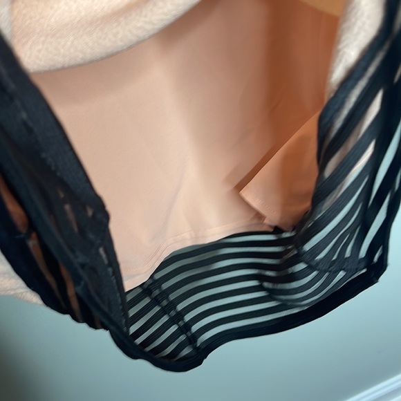 Nwt Belle by Badgley Mischka Cream Black Short Sleeve Dress Sz 14! - Picture 7 of 10